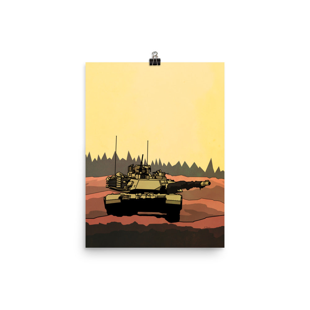 Abrams Tank Print